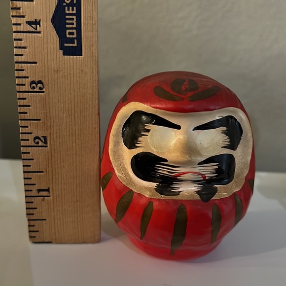 Japanese Daruma Doll Red Wishing Doll Paper Mache - Picture 6 of 6